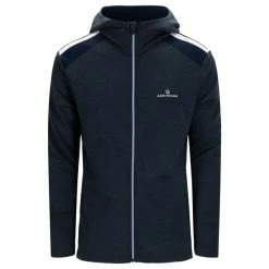 Herre Amundsen Sports 5mila Full Zip Hoodie Mens (Faded Navy)