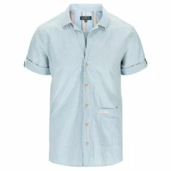 Herre Amundsen Sports Beach Shirt Mens (Pinstripe Blue)