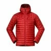 Herre Bergans Magma Light Down Jacket W/Hood Men (Dark Brick) -Klær Butikk Bergans Magma Light Down Jacket Hood Men Dark Brick
