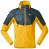 Herre Bergans Senja Midlayer Hood Jacket (Light Golden Yellow/Orion Blue) -Klær Butikk Bergans Senja Midlayer Hood Jacket Light Golden Yellow Orion Blue