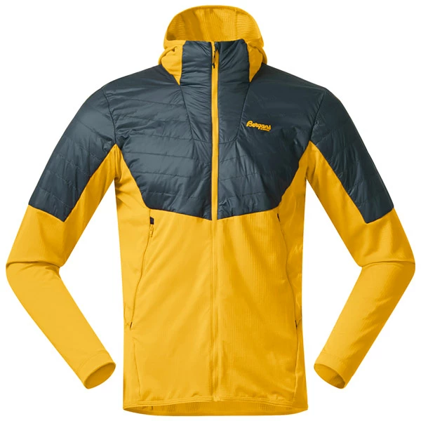 Herre Bergans Senja Midlayer Hood Jacket (Light Golden Yellow/Orion Blue) 3 Herre Bergans Senja Midlayer Hood Jacket (Light Golden Yellow/Orion Blue)