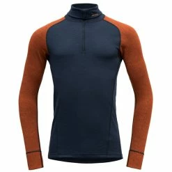 Herre Devold Duo Active Merino 210 Z.Neck Man (Flame/Ink)