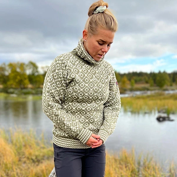 Herre Devold Svalbard Wool High Neck (Olive/Offwhite) 5 Herre Devold Svalbard Wool High Neck (Olive/Offwhite) - Bilde 3