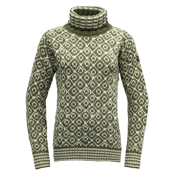Herre Devold Svalbard Wool High Neck (Olive/Offwhite) 3 Herre Devold Svalbard Wool High Neck (Olive/Offwhite)