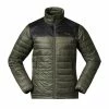 Herre Bergans Røros Box Down Light Jacket (Green Mud/Solid Charcoal) -Klær Butikk Roros Box Down Light Jacket GreenMudSolidCharcoal 1