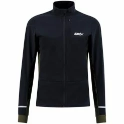 Herre Swix Motion Premium Jacket M (Black/Dark Olive)